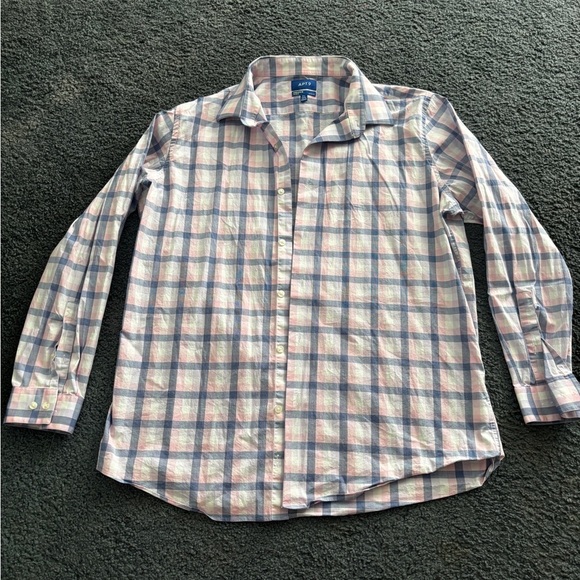 Apt. 9 Men's Premier flex Plaid Shirt - Blue and Pink size 17 1/2 34/35 - Picture 1 of 3